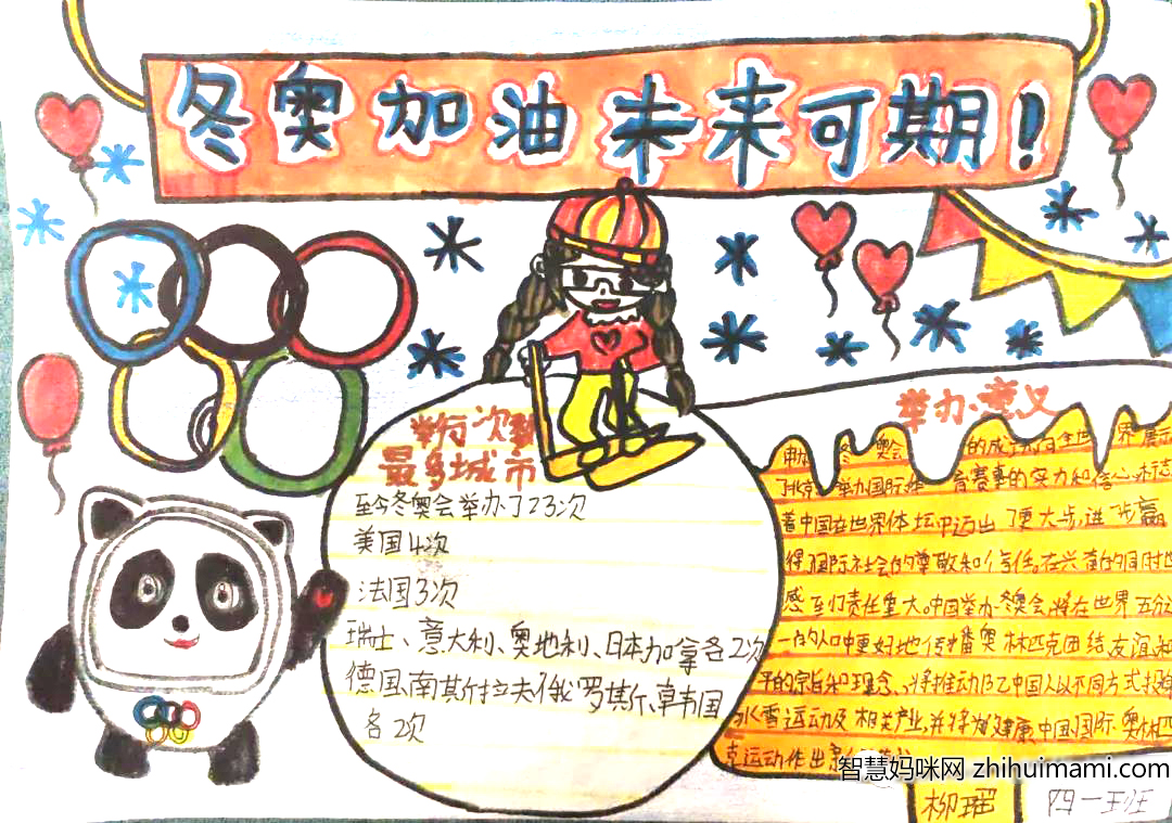 6张好看的北京冬奥运会手抄报-图4