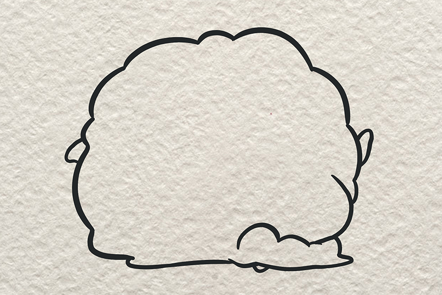毛绒绒的绵羊怎么画-图4