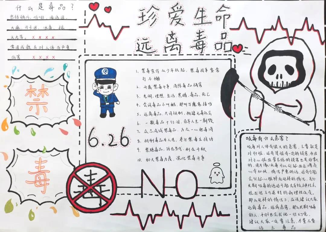禁毒手抄报大全图片-图1