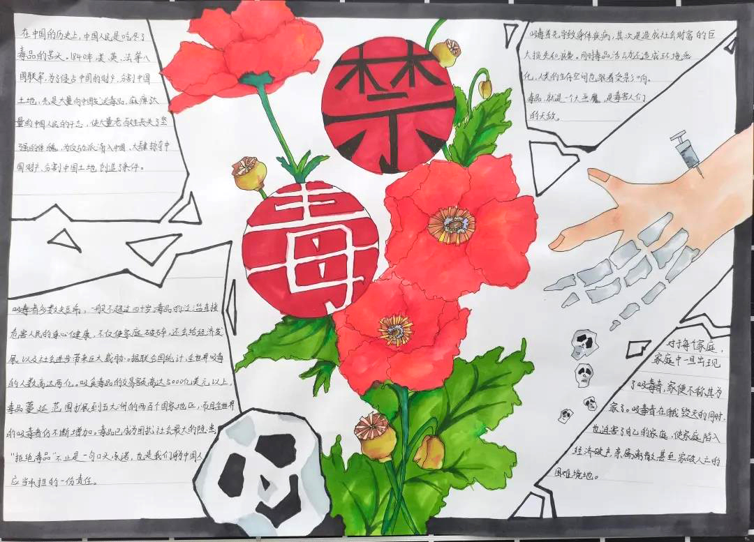 关于禁毒的手抄报不要字只要图片-图1