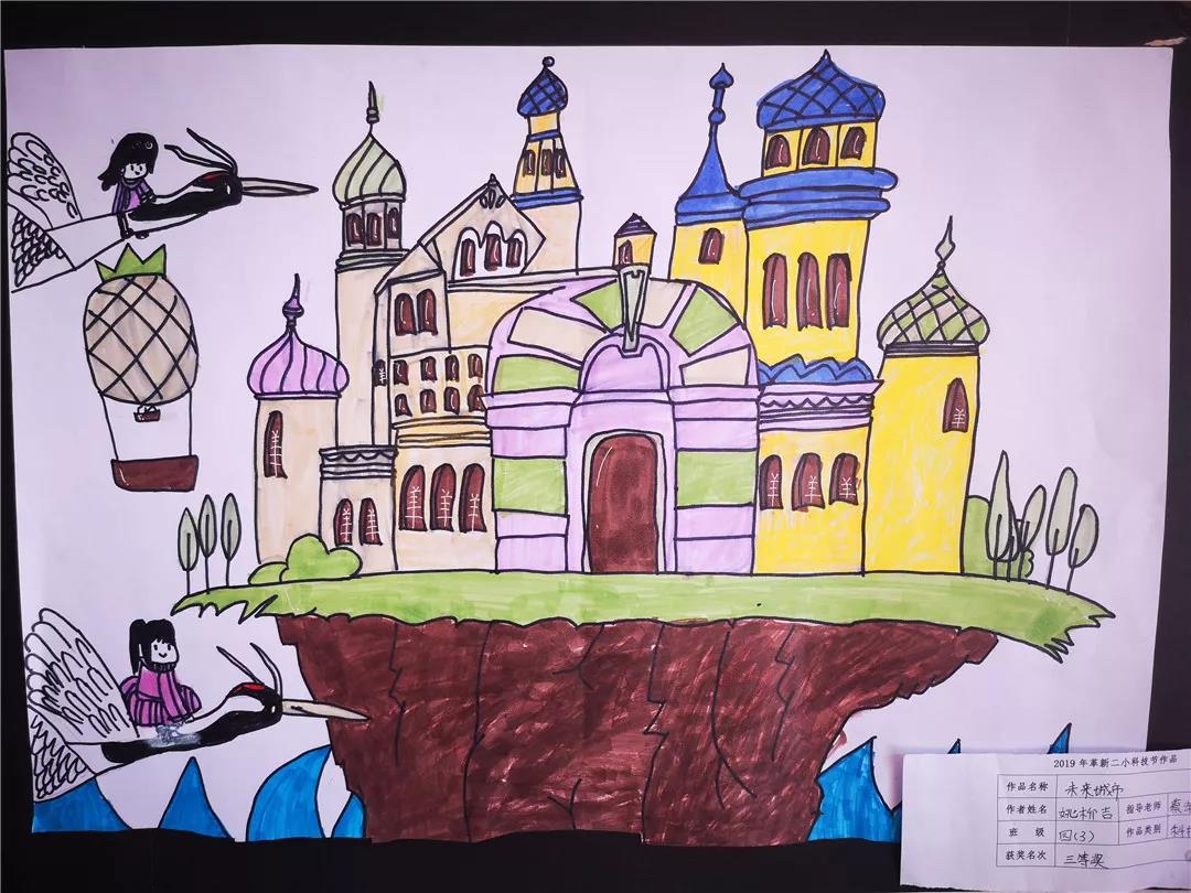 未来的城市儿童创意画-图2