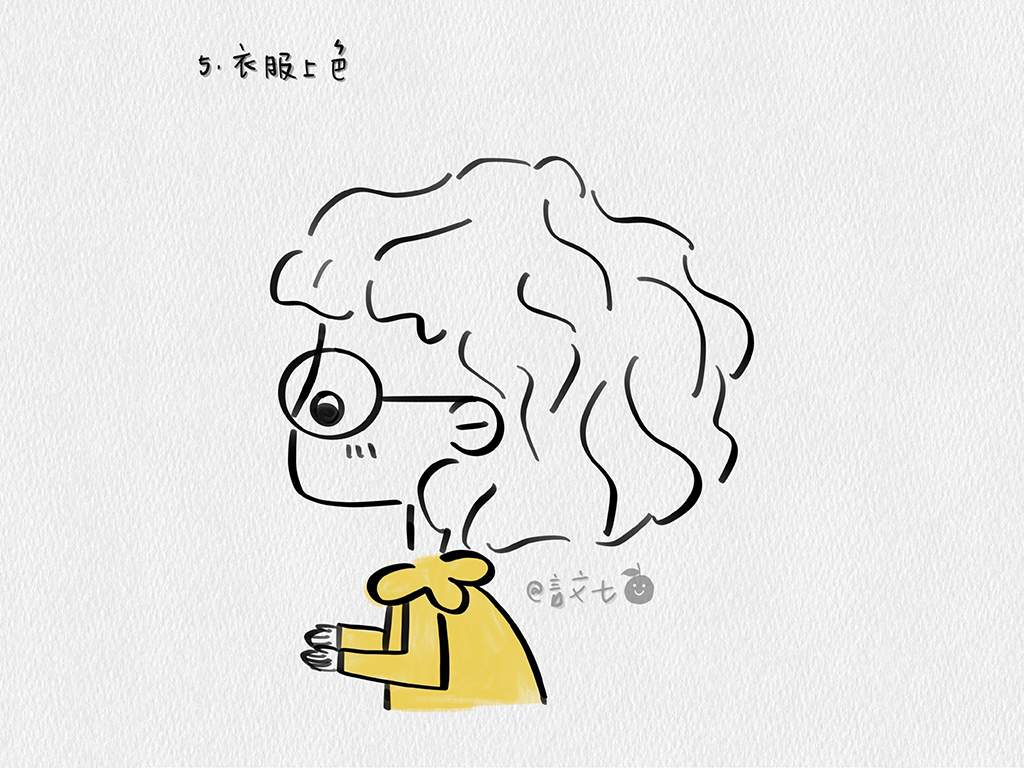 可爱戴眼镜的小女孩侧面怎么画-图5