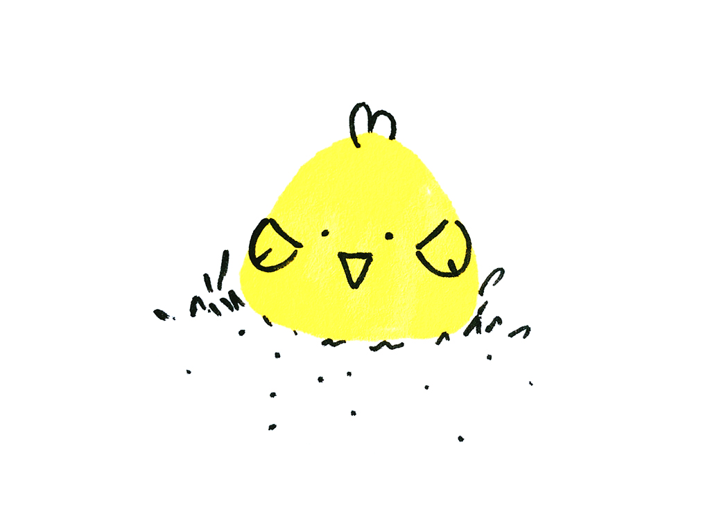 可可爱爱的小鸡涂鸦简笔画-图3