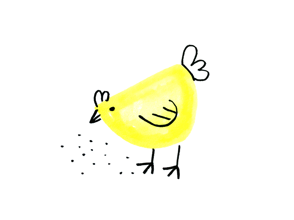 可可爱爱的小鸡涂鸦简笔画-图4