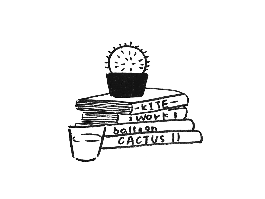 可可爱爱的书本简笔画-图1