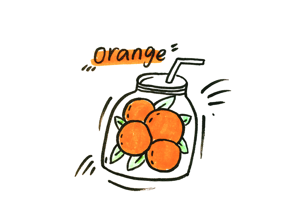 可可爱爱的果汁简笔画-图1