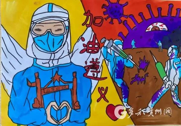 抗疫主题儿童画——英雄的城，英雄的人-图3