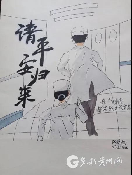 抗疫主题儿童画——英雄的城，英雄的人-图4