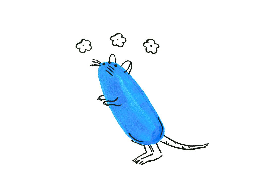 一组蓝色动物简笔画图片-图3