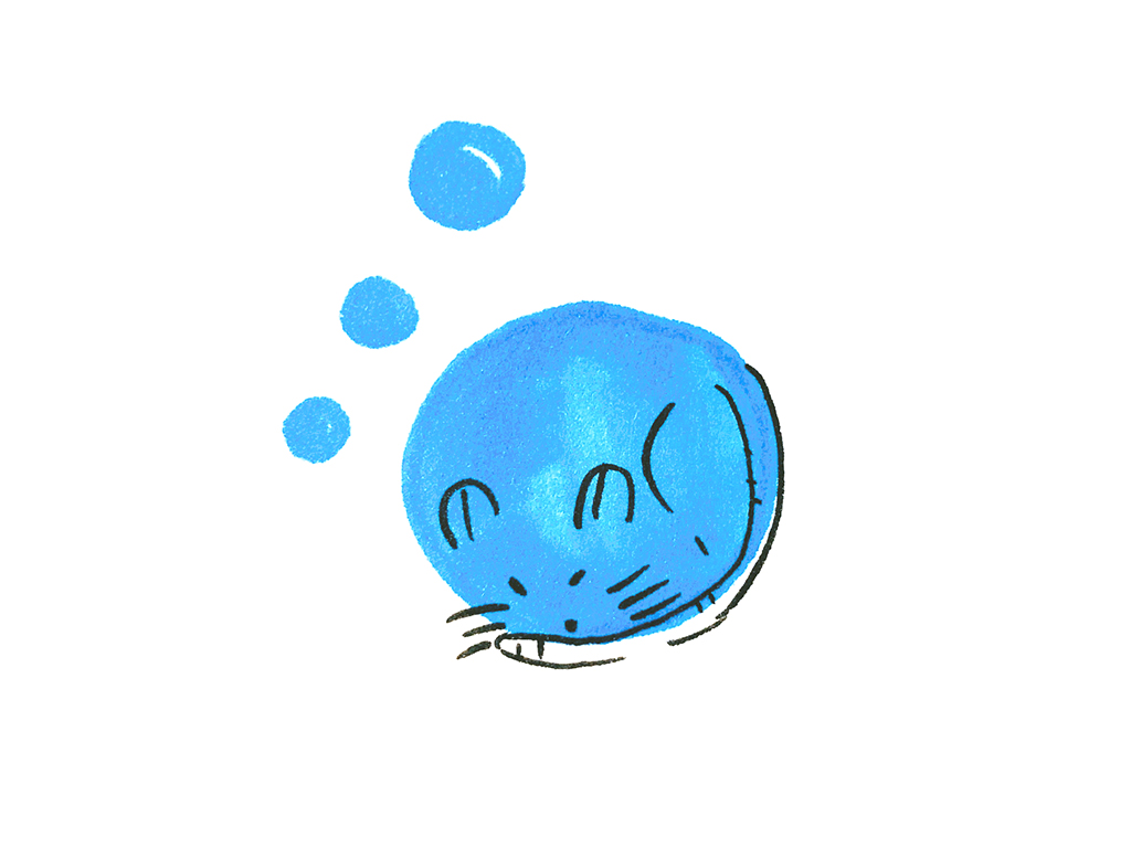 一组蓝色动物简笔画图片-图4