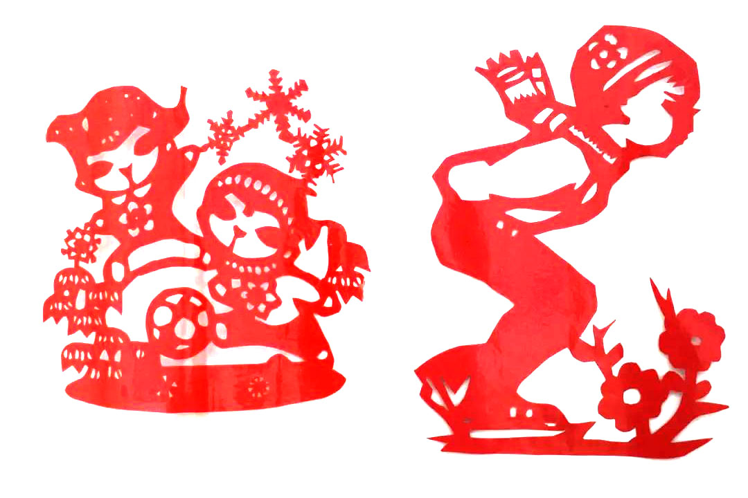 北京冬奥会儿童剪纸作品-图1