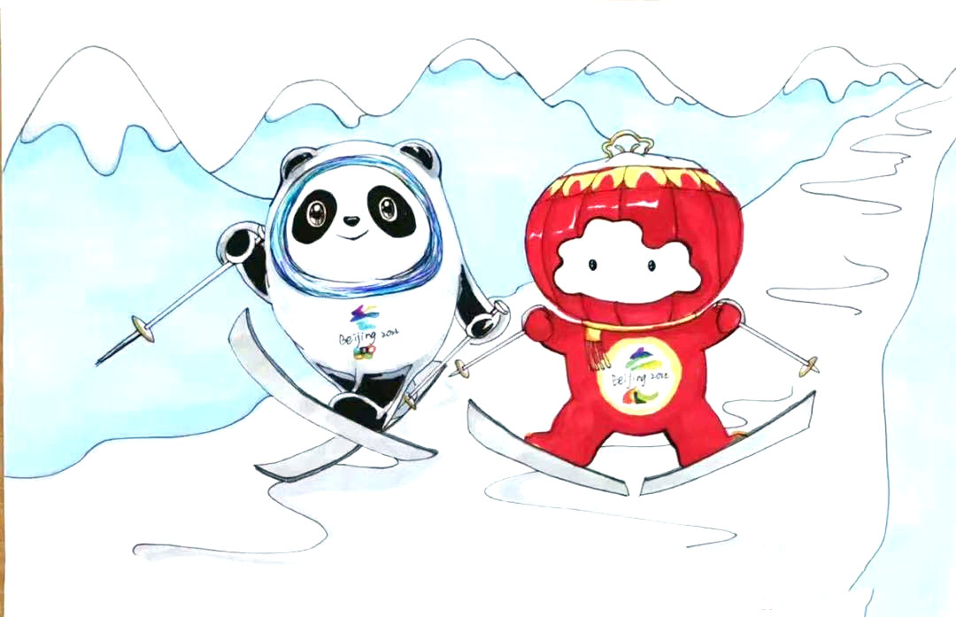冬奥会儿童画优秀作品-图2