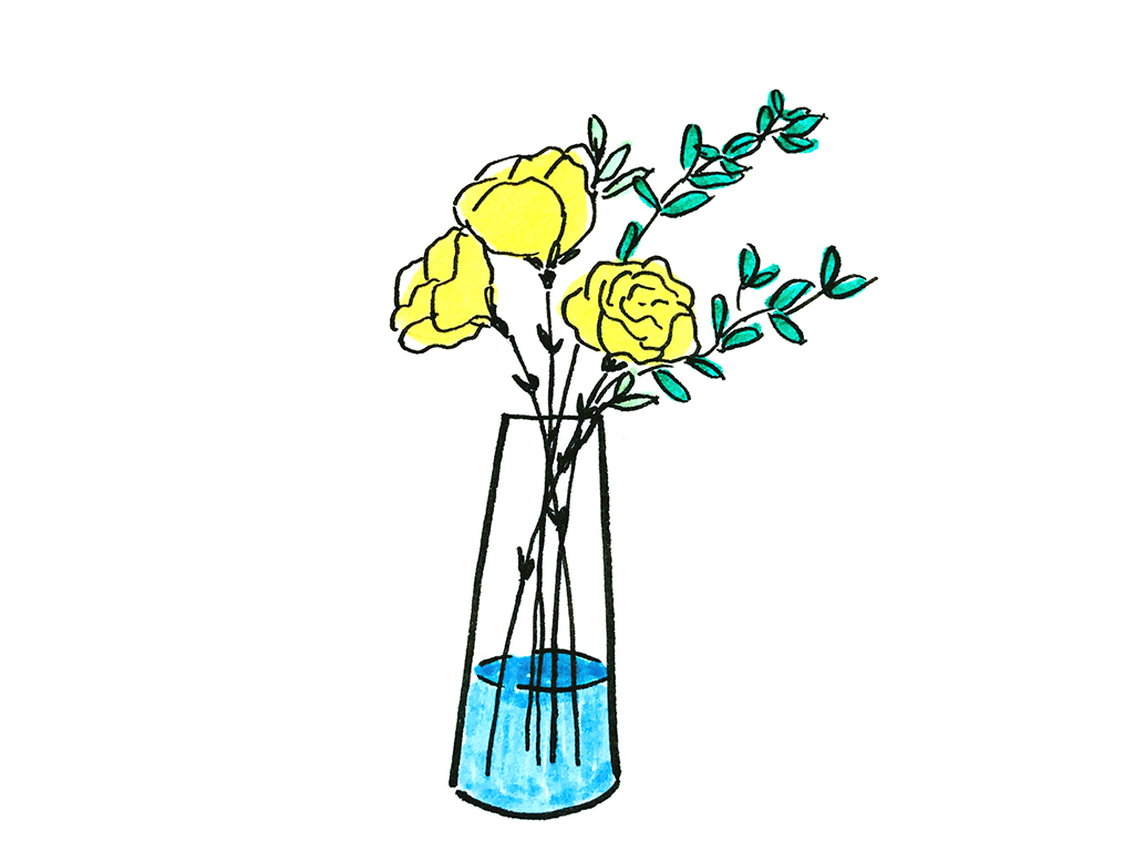 一些美丽的花束简笔画图片-图3