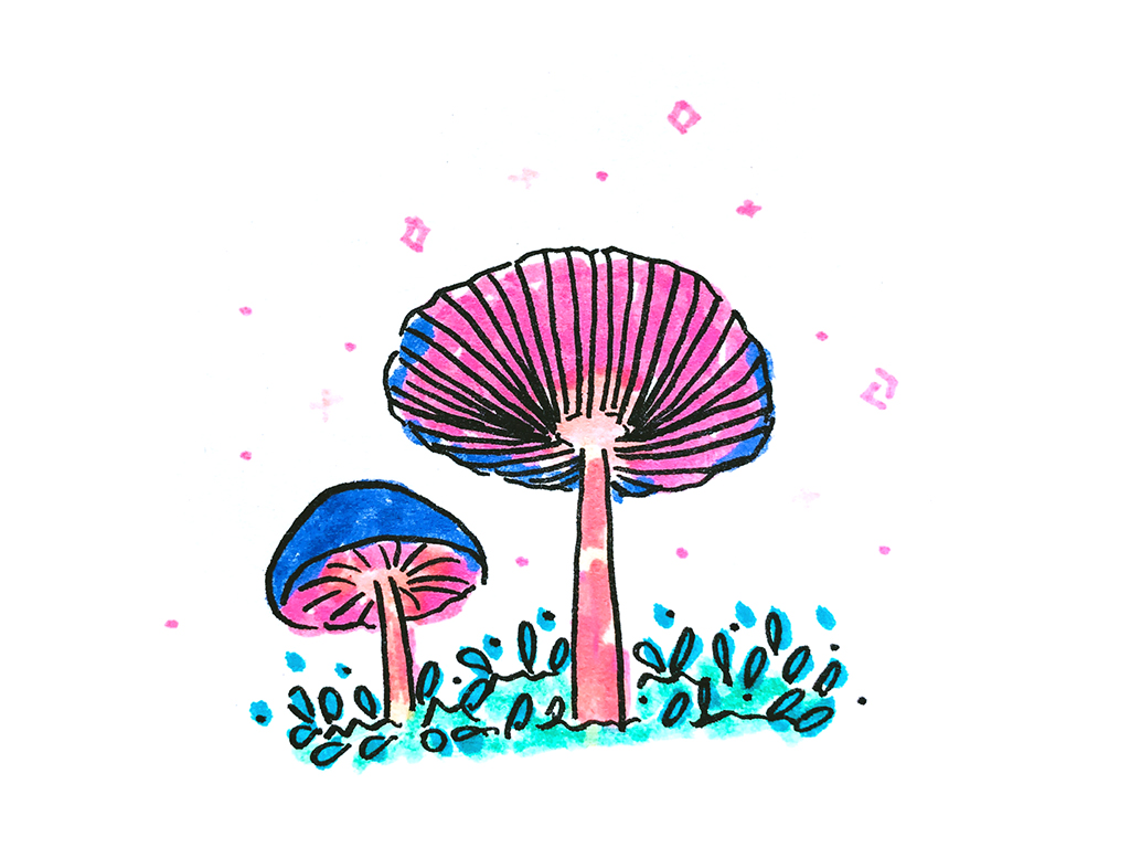 可可爱爱的蘑菇简笔画-图7