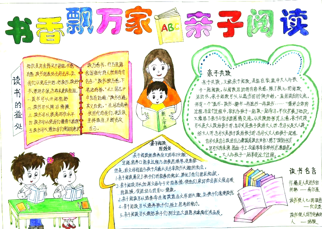 关于亲子阅读手抄报