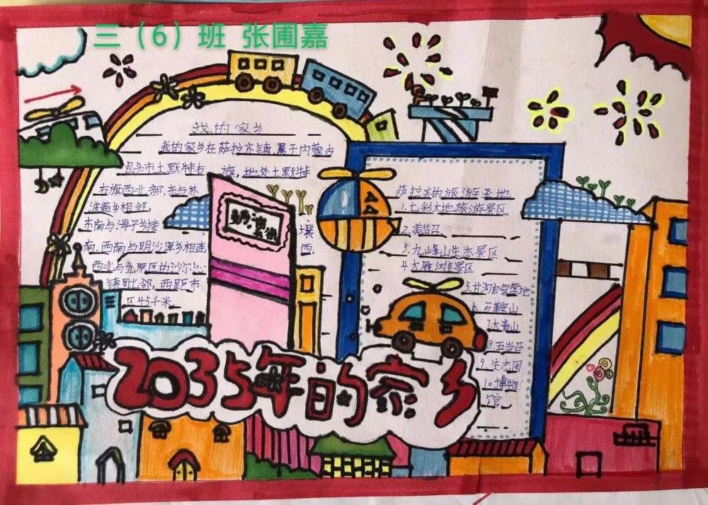 三年级2035年的祖国手抄报-图1