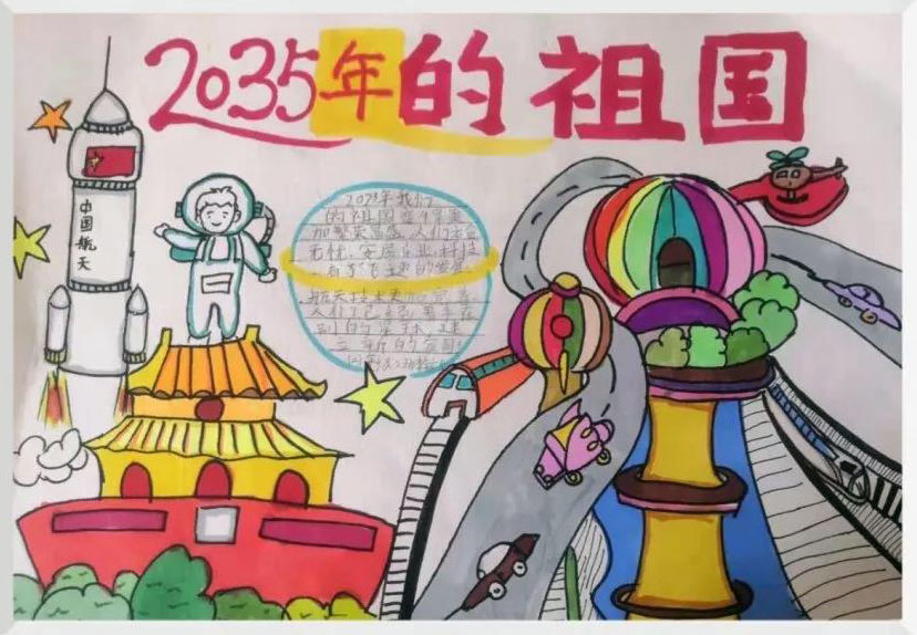 三年级2035年的祖国手抄报-图2