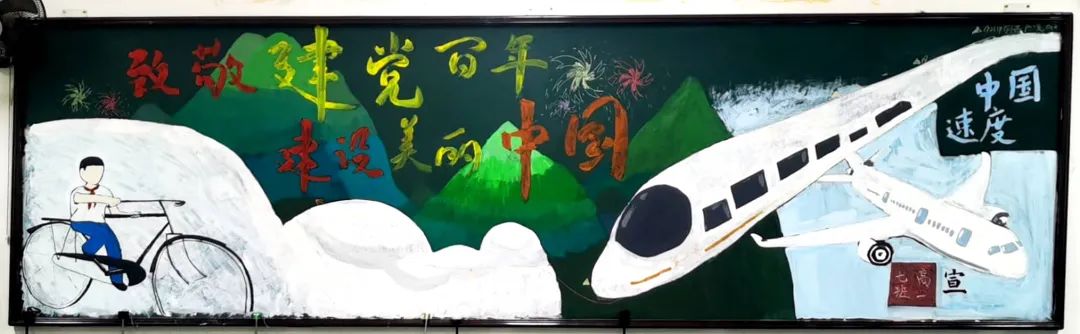 建党100周年黑板报设计简单又漂亮-图3