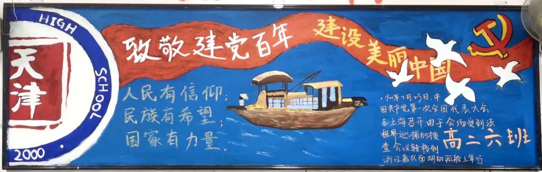 建党100周年黑板报设计简单又漂亮-图9