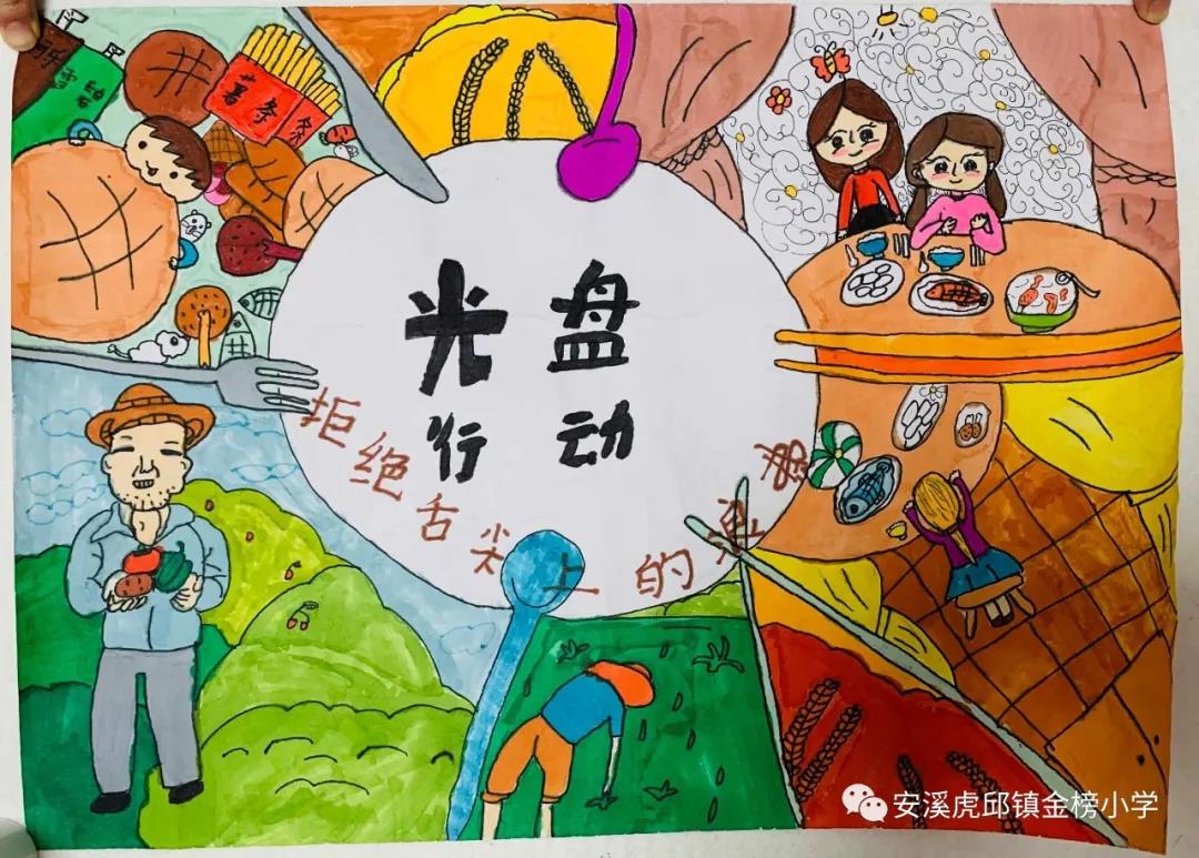 五年级光盘行动儿童画-图2