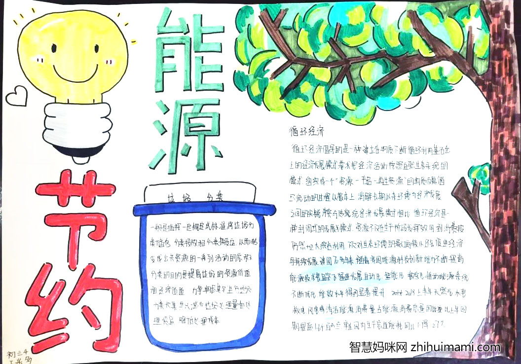 9张漂亮的节约能源手抄报图片-图4