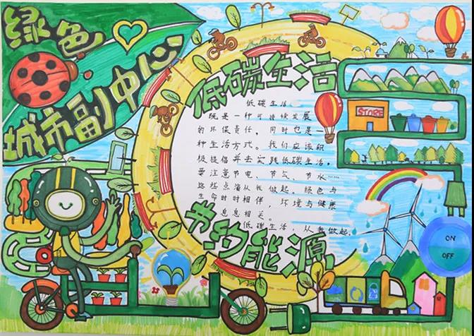 “低碳生活，节约能源”主题手抄报-图3