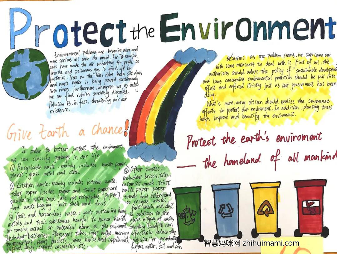 10张简单的垃圾分类英语手抄报-图2