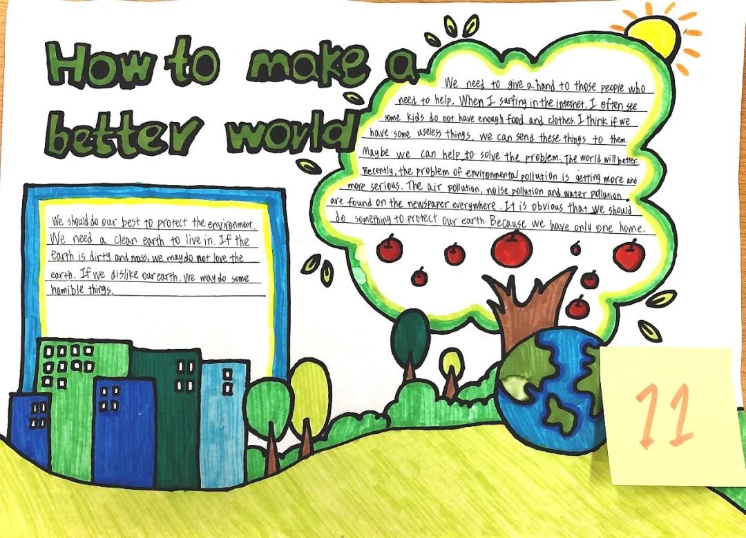 10张简单的垃圾分类英语手抄报-图9