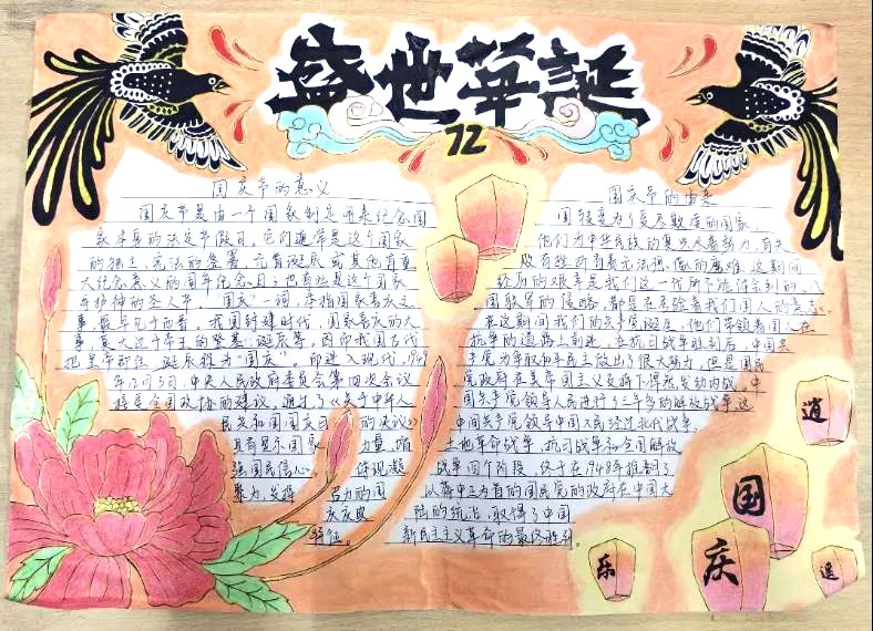 “精彩华诞，举国同庆”主题手抄报-图6