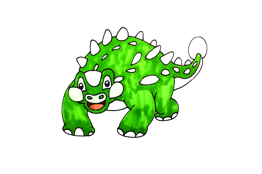 学画甲龙简笔画-图4