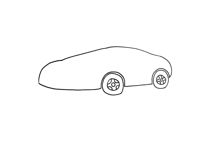 学画兰博基尼跑车简笔画-图2