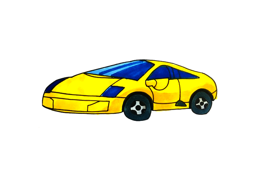 学画兰博基尼跑车简笔画