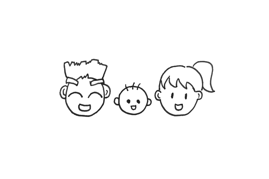 一家三口怎么画-图3