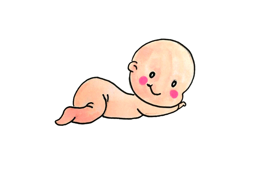 可爱的婴儿怎么画