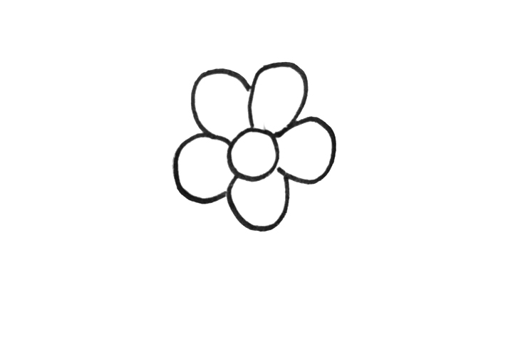 超简单小花的画法步骤-图1