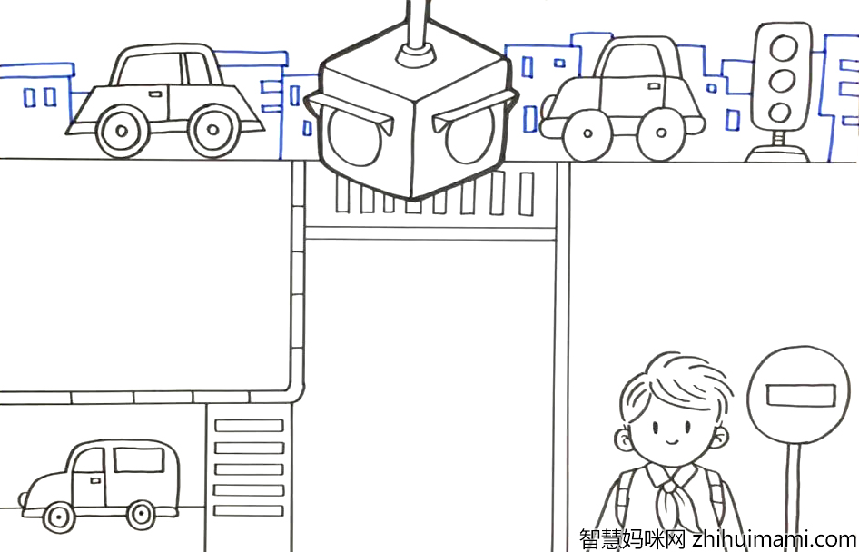 小学生交通安全手抄报简单-图4