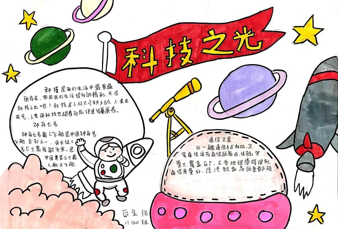 非常漂亮的航天梦手抄报-图1