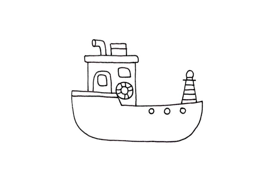 一步一步学画漂亮的游艇-图2