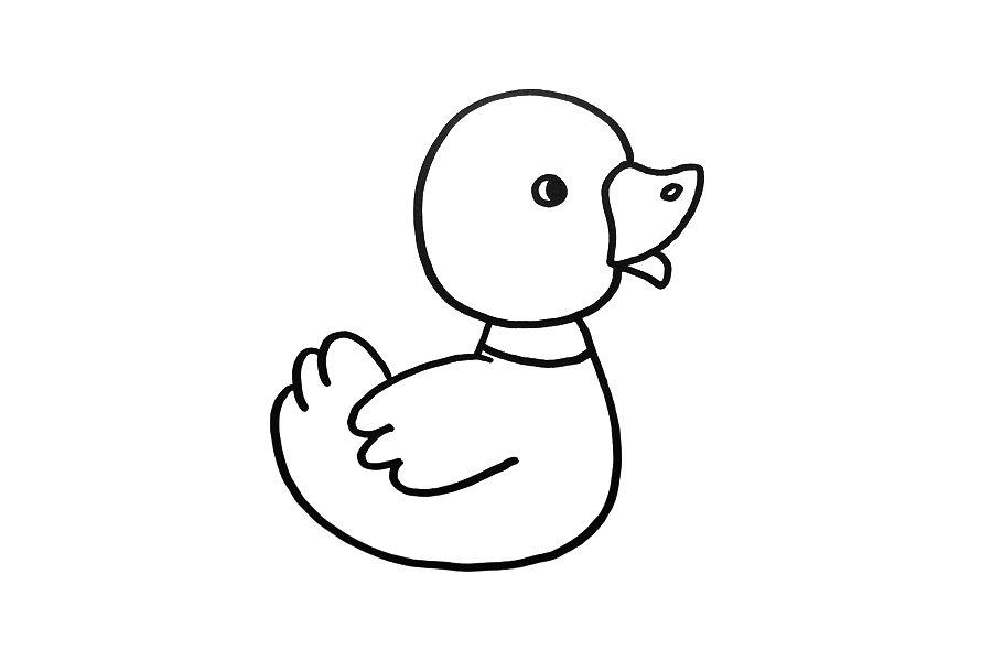 一步一步学画简单的小鸭子-图2