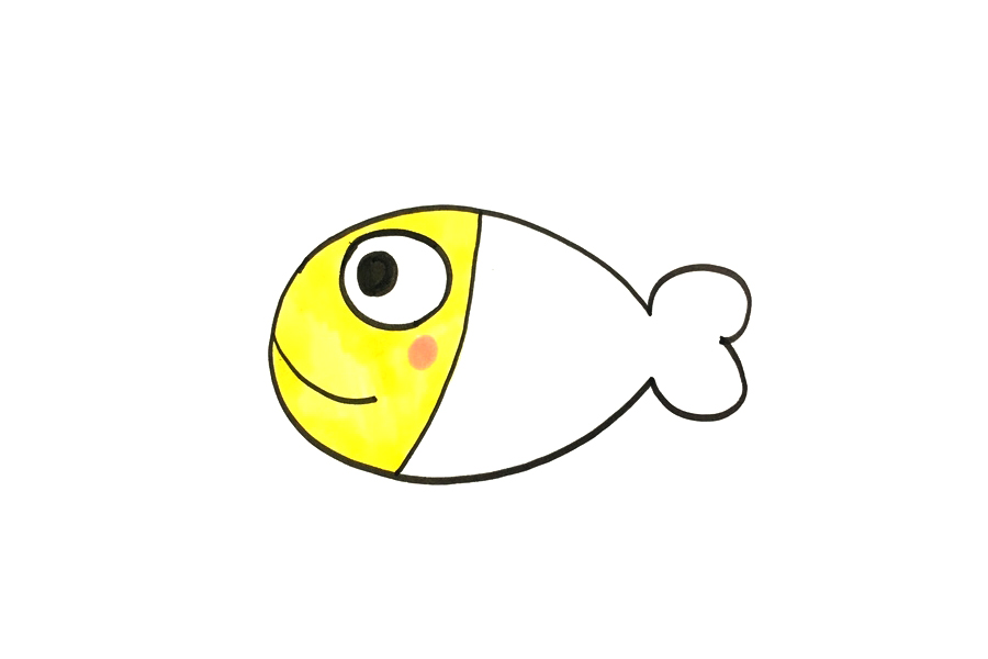 卡通小鱼的简单画法-图3