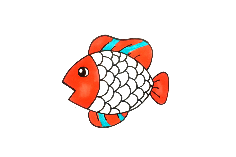 一步一步学画漂亮的小鱼-图4