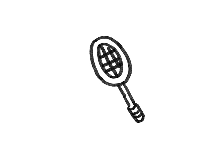 简单的羽毛球简笔画画法步骤-图2