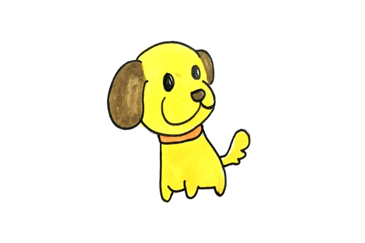 一步一步学画可爱小狗