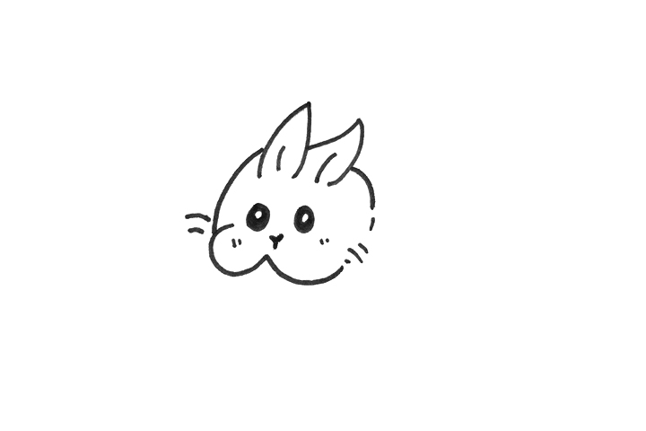 胖嘟嘟的可爱兔子怎么画-图1