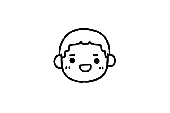 胖胖小男孩简笔画画法步骤-图3