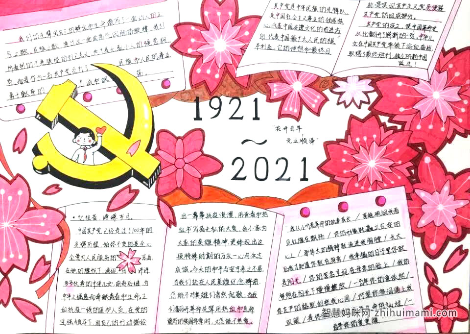 我眼中的百年大党主题手抄报-图2