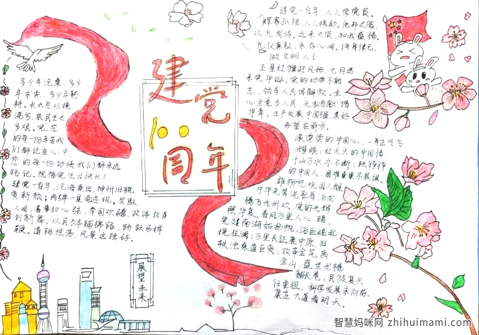 我眼中的百年大党主题手抄报-图6