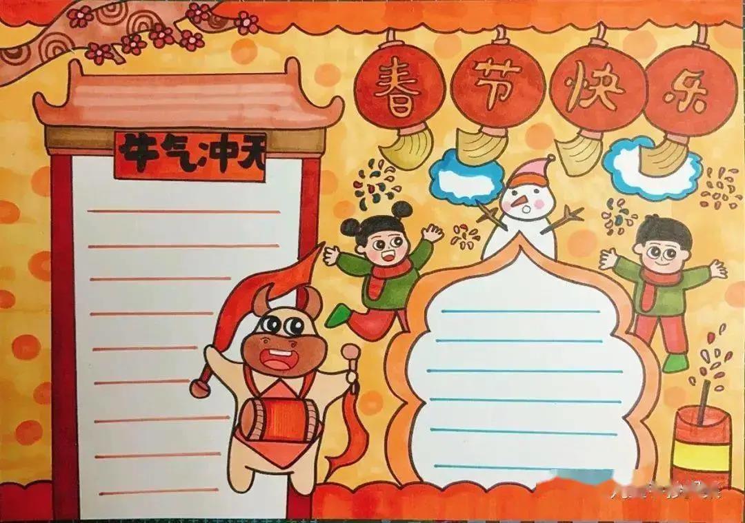 年俗手抄报模板简单又漂亮-图1