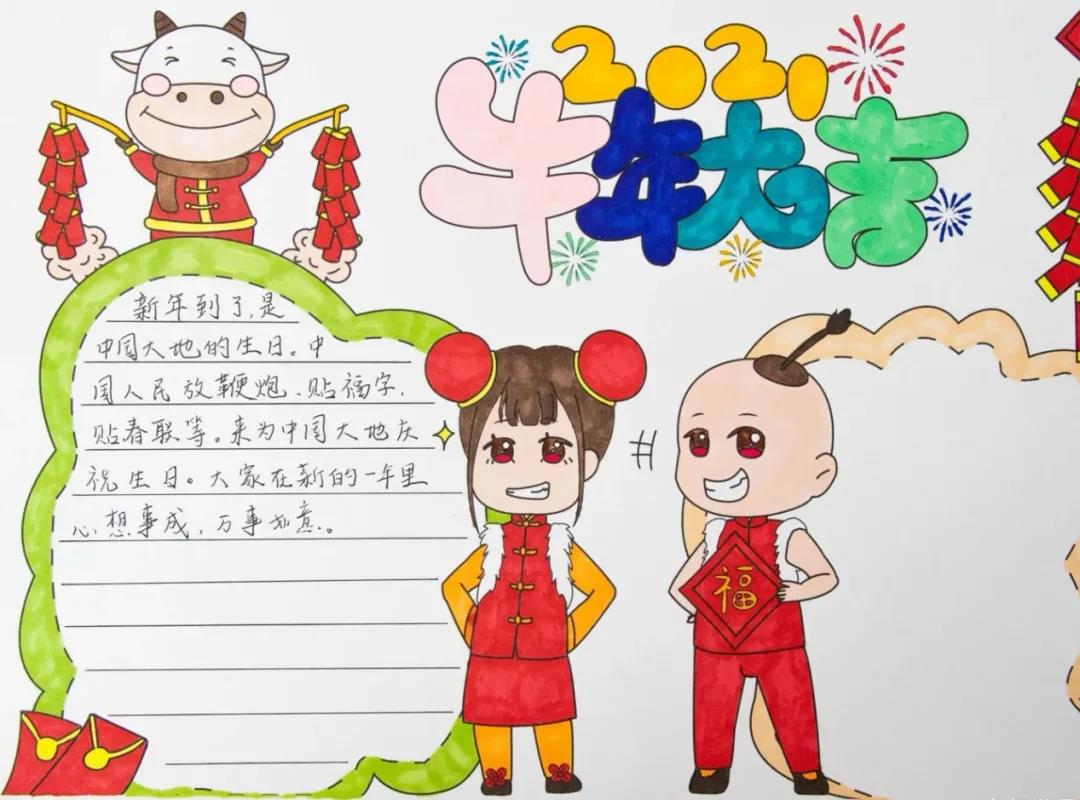 年俗手抄报模板简单又漂亮-图7