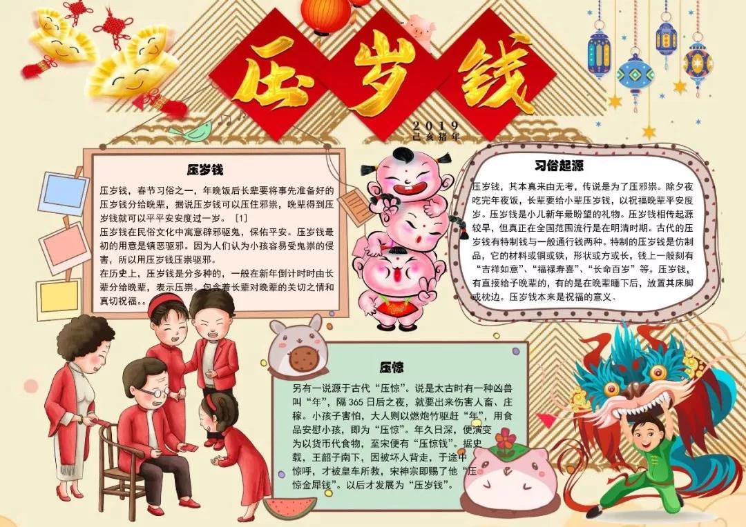 2022年春节手抄报模板及内容-图5